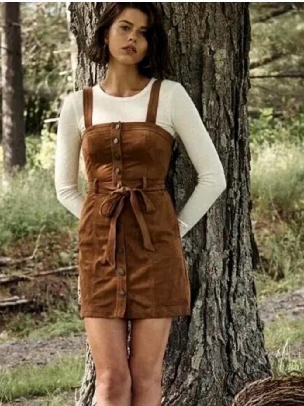 Abercrombie & Fitch Brown Corduroy Pinafore